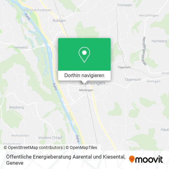 Öffentliche Energieberatung Aarental und Kiesental Karte