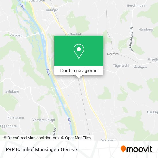 P+R Bahnhof Münsingen Karte