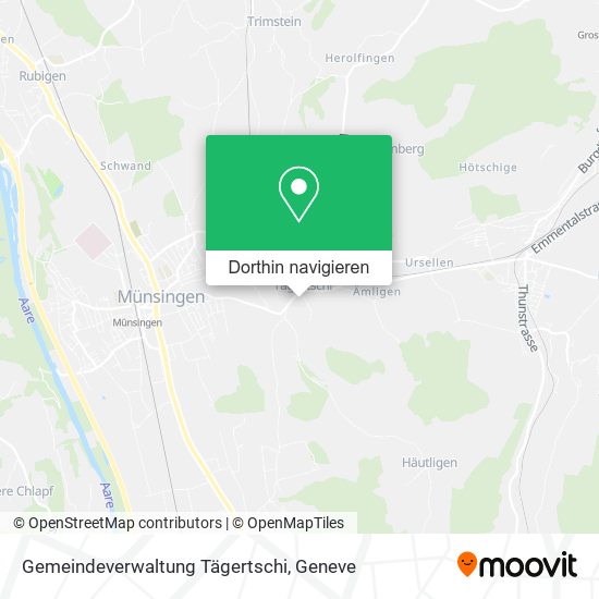 Gemeindeverwaltung Tägertschi Karte