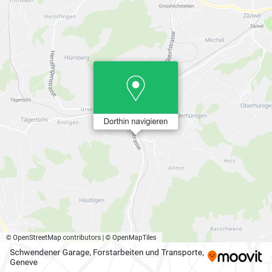 Schwendener Garage, Forstarbeiten und Transporte Karte