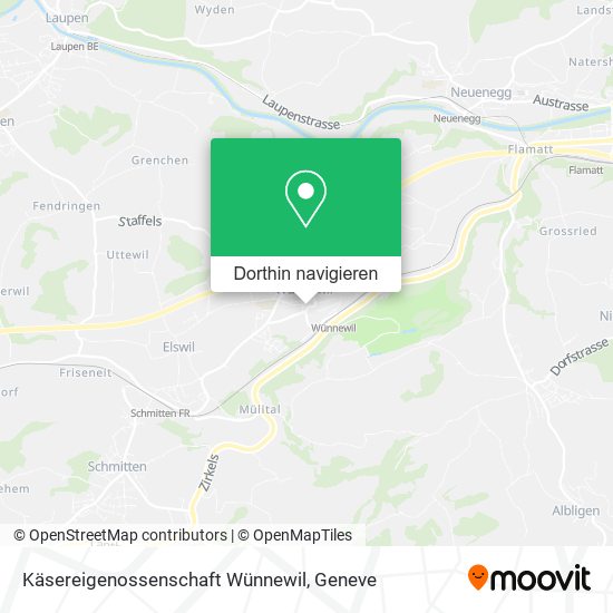 Käsereigenossenschaft Wünnewil Karte