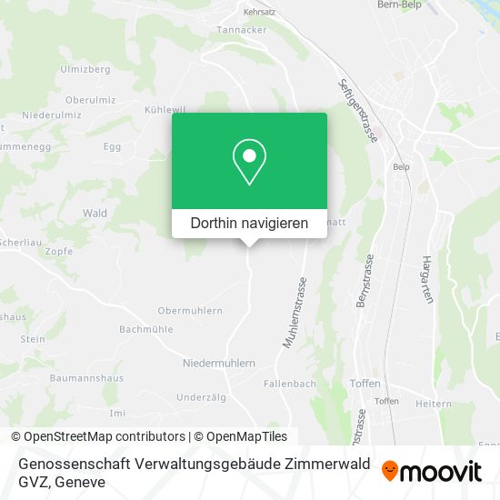 Genossenschaft Verwaltungsgebäude Zimmerwald GVZ Karte