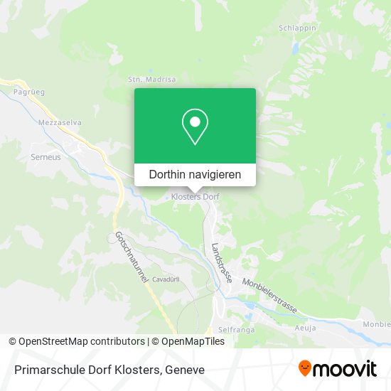 Primarschule Dorf Klosters Karte