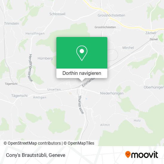 Cony's Brautstübli Karte
