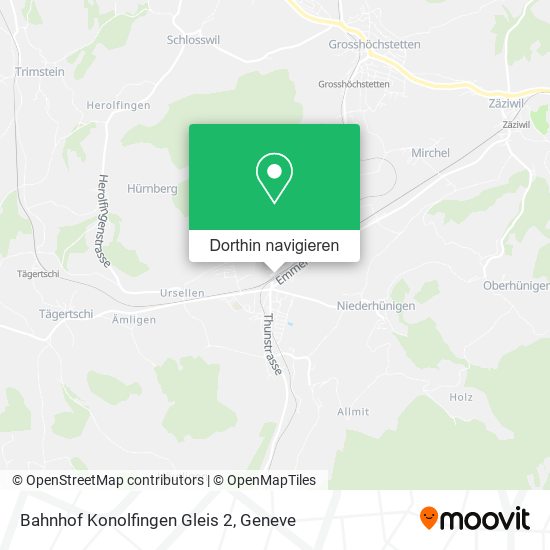 Bahnhof Konolfingen Gleis 2 Karte