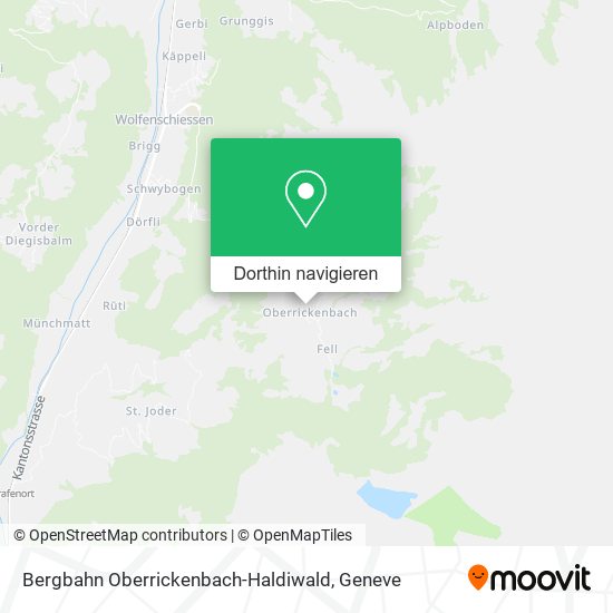Bergbahn Oberrickenbach-Haldiwald Karte