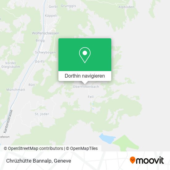 Chrüzhütte Bannalp Karte