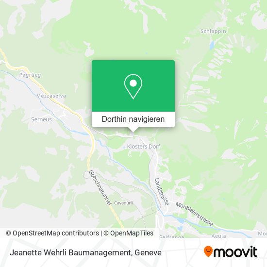 Jeanette Wehrli Baumanagement Karte
