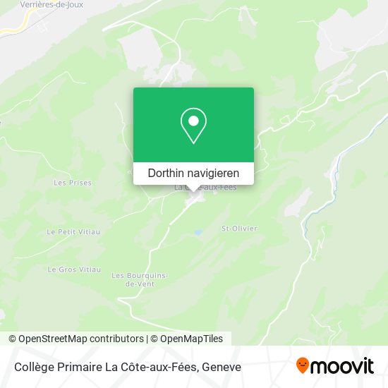 Collège Primaire La Côte-aux-Fées Karte