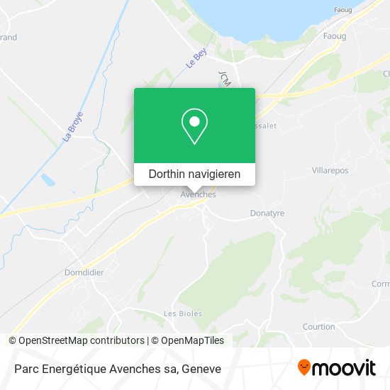 Parc Energétique Avenches sa Karte