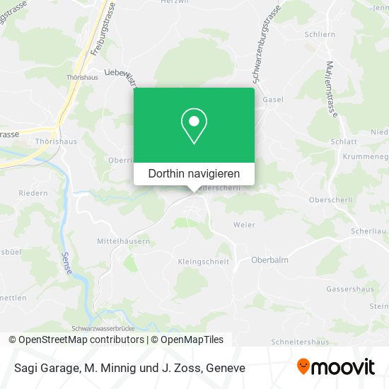 Sagi Garage, M. Minnig und J. Zoss Karte
