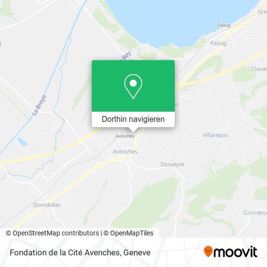 Fondation de la Cité Avenches Karte