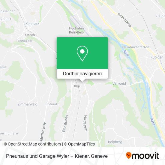 Pneuhaus und Garage Wyler + Kiener Karte