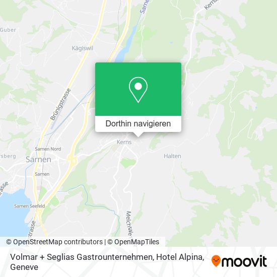 Volmar + Seglias Gastrounternehmen, Hotel Alpina Karte