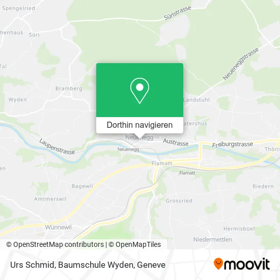 Urs Schmid, Baumschule Wyden Karte