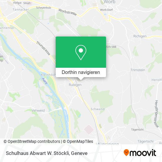 Schulhaus Abwart W. Stöckli Karte