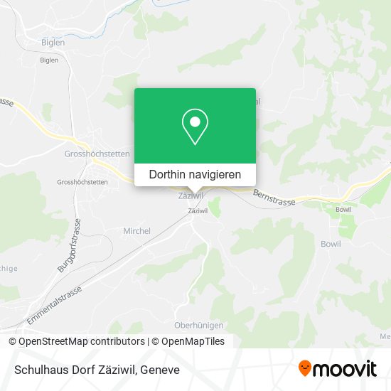 Schulhaus Dorf Zäziwil Karte