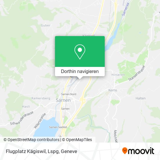 Flugplatz Kägiswil, Lspg Karte