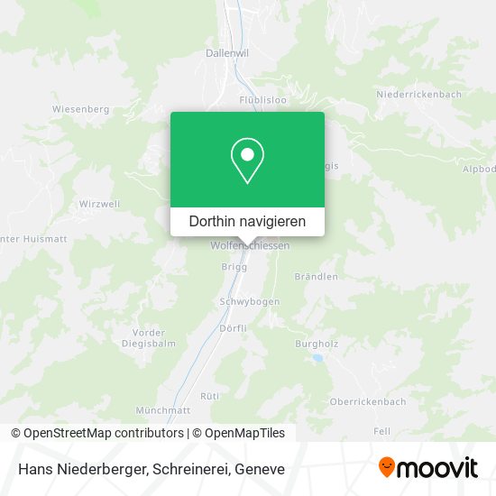 Hans Niederberger, Schreinerei Karte