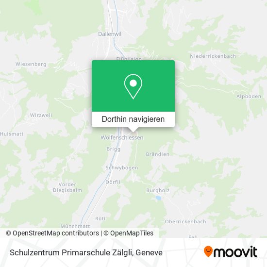 Schulzentrum Primarschule Zälgli Karte