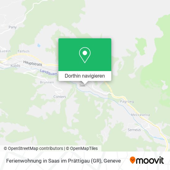 Ferienwohnung in Saas im Prättigau (GR) Karte