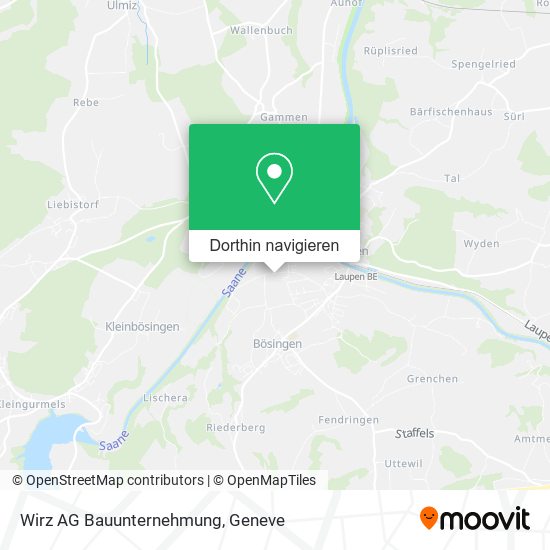 Wirz AG Bauunternehmung Karte