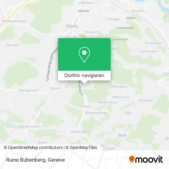 Ruine Bubenberg Karte