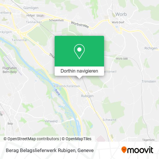 Berag Belagslieferwerk Rubigen Karte