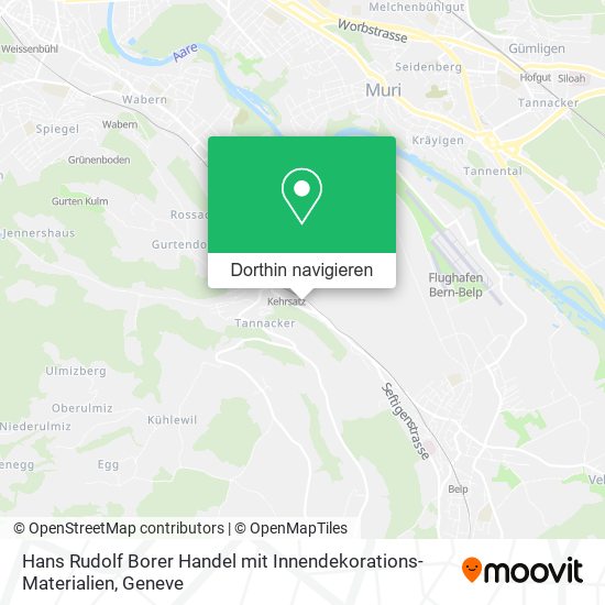 Hans Rudolf Borer Handel mit Innendekorations- Materialien Karte