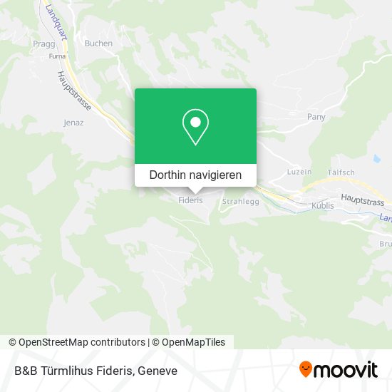 B&B Türmlihus Fideris Karte