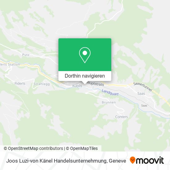 Joos Luzi-von Känel Handelsunternehmung Karte