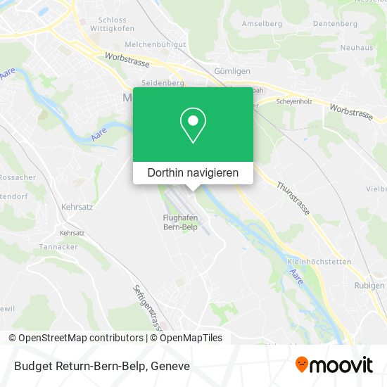 Budget Return-Bern-Belp Karte
