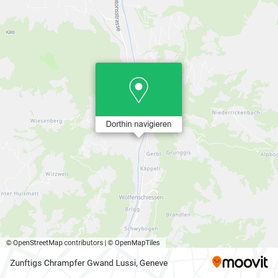 Zunftigs Chrampfer Gwand Lussi Karte