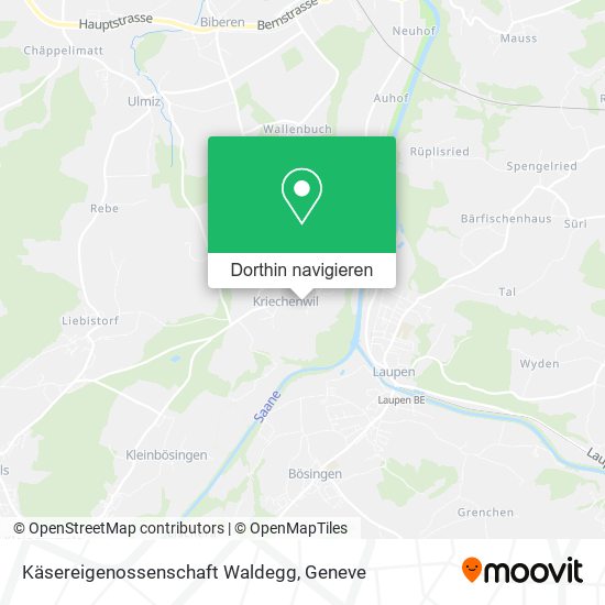 Käsereigenossenschaft Waldegg Karte