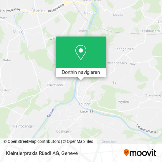 Kleintierpraxis Rüedi AG Karte