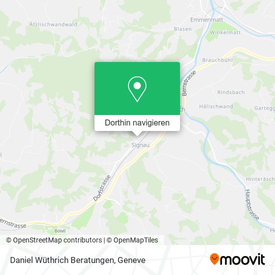 Daniel Wüthrich Beratungen Karte
