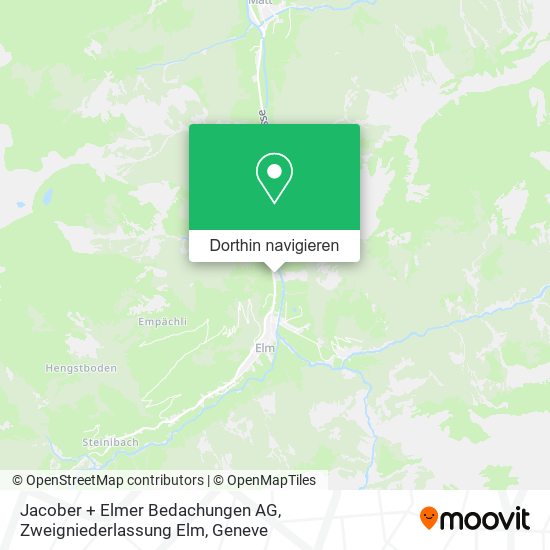 Jacober + Elmer Bedachungen AG, Zweigniederlassung Elm Karte