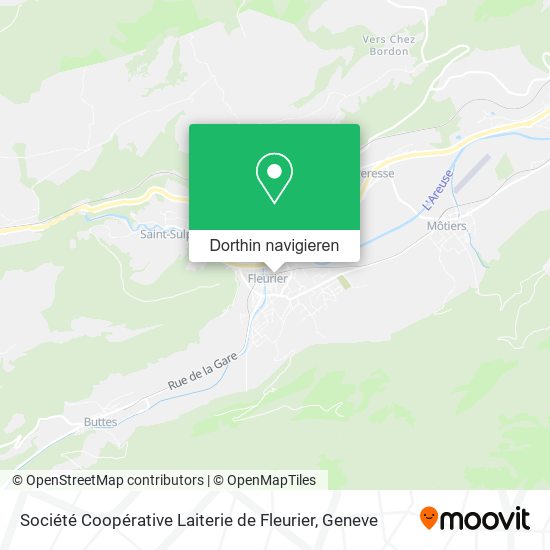 Société Coopérative Laiterie de Fleurier Karte