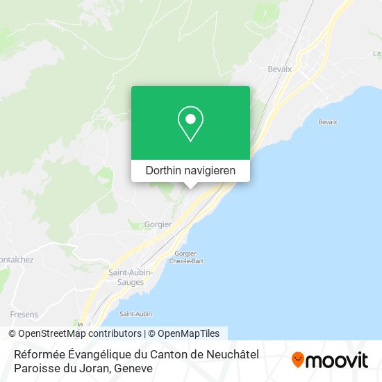 Réformée Évangélique du Canton de Neuchâtel Paroisse du Joran Karte