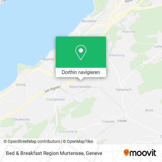 Bed & Breakfast Region Murtensee Karte