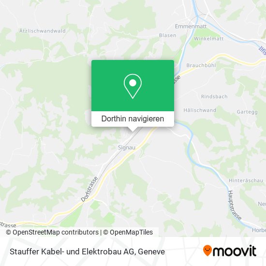 Stauffer Kabel- und Elektrobau AG Karte