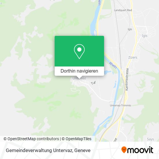 Gemeindeverwaltung Untervaz Karte