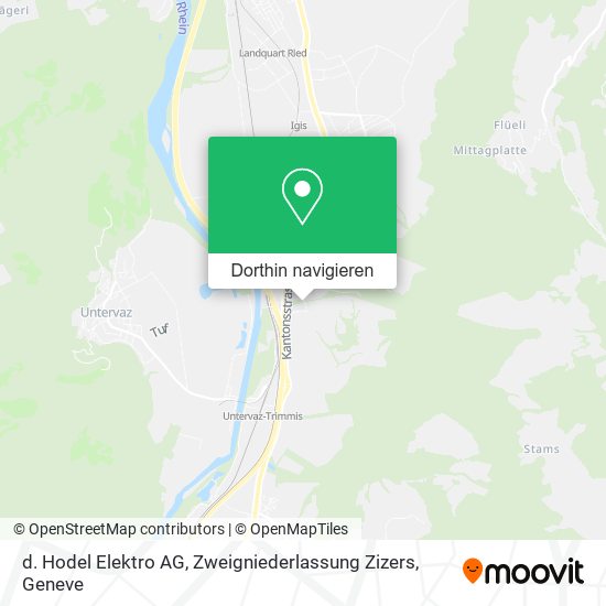 d. Hodel Elektro AG, Zweigniederlassung Zizers Karte
