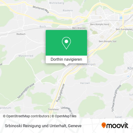 Srbinoski Reinigung und Unterhalt Karte