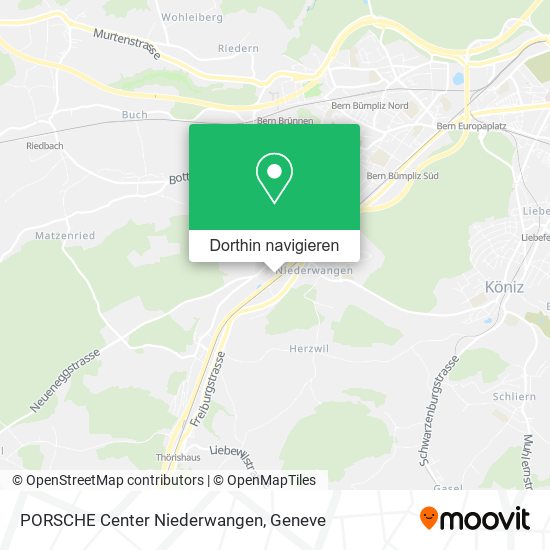 PORSCHE Center Niederwangen Karte