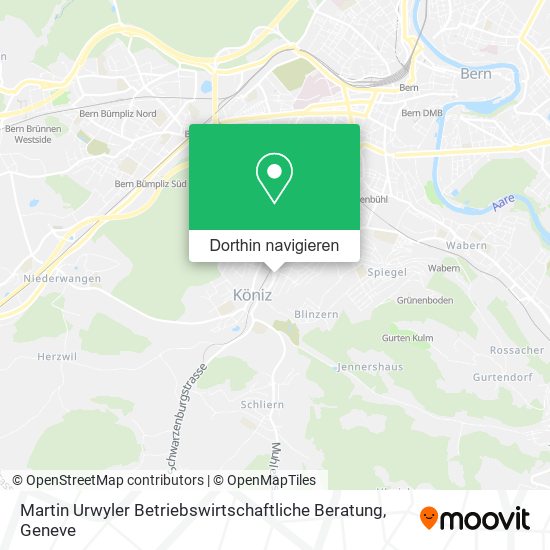 Martin Urwyler Betriebswirtschaftliche Beratung Karte