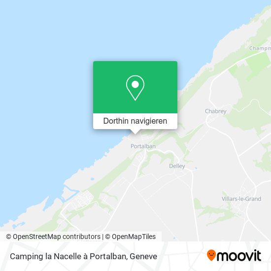 Camping la Nacelle à Portalban Karte