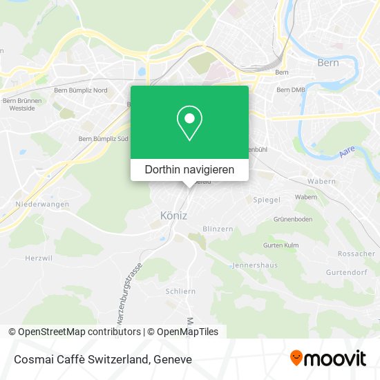 Cosmai Caffè Switzerland Karte