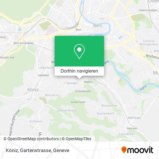 Köniz, Gartenstrasse Karte