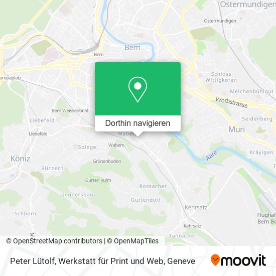 Peter Lütolf, Werkstatt für Print und Web Karte
